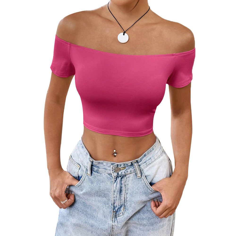 WezelBezel Off-Shoulder Summer Crop Tee