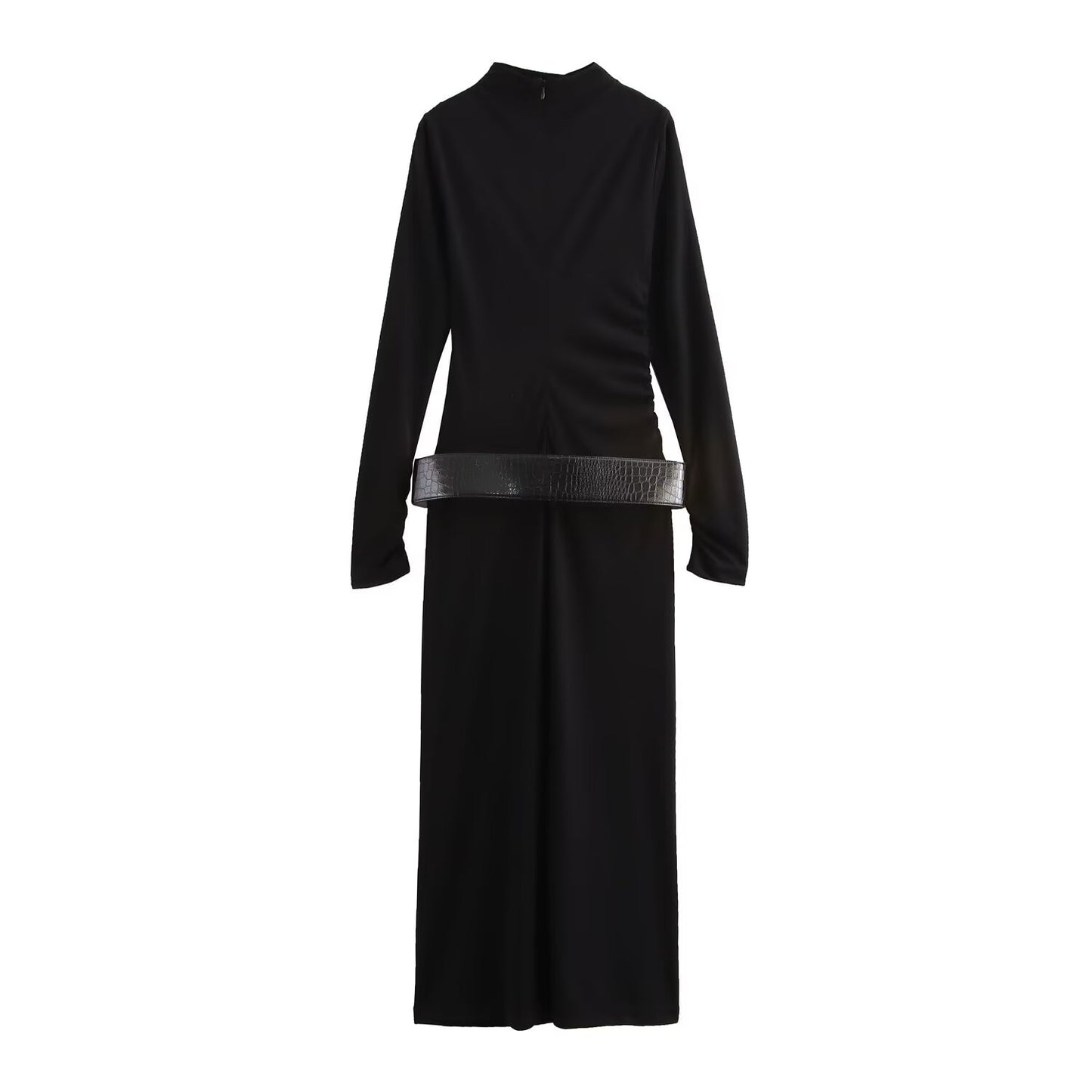 WezelBezel Belt and Pleated Dress - Versatile Style