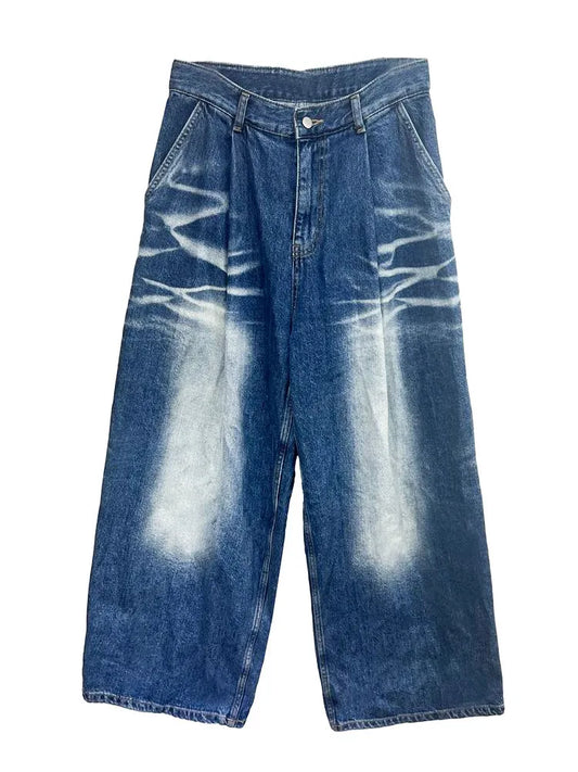 WezelBezel Loose Pleated Jeans for Women