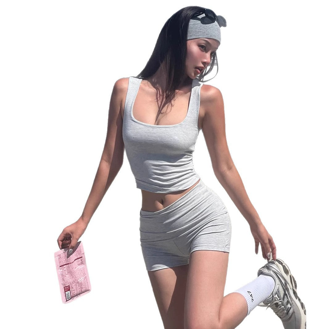 WezelBezel U-Neck Cropped Lounge Set