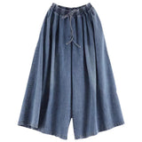 WezelBezel Elastic Waist Wide-Leg Jeans