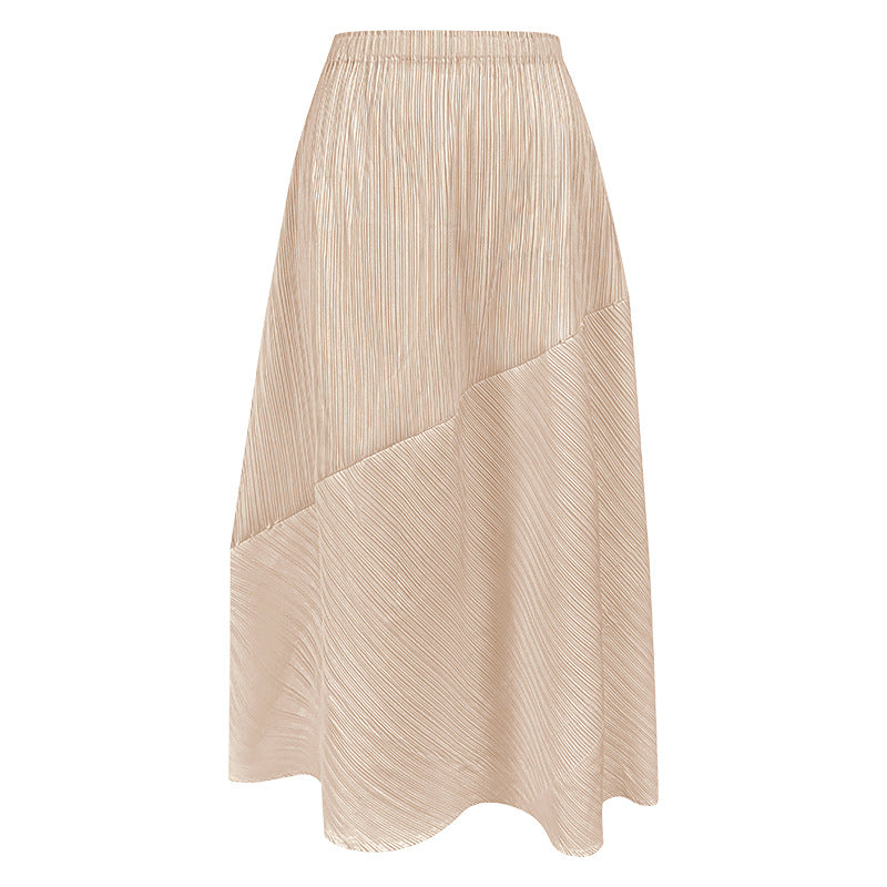 WezelBezel Pleated Two-Piece Suit - Irregular Skirt