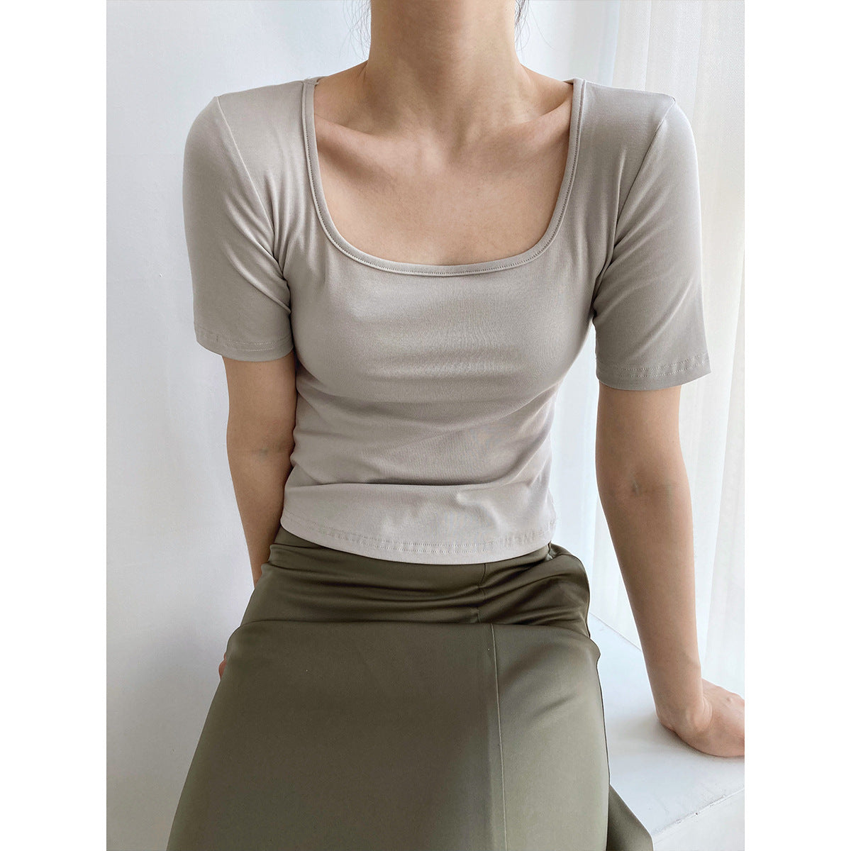 WezelBezel Square Neck Fit Tee