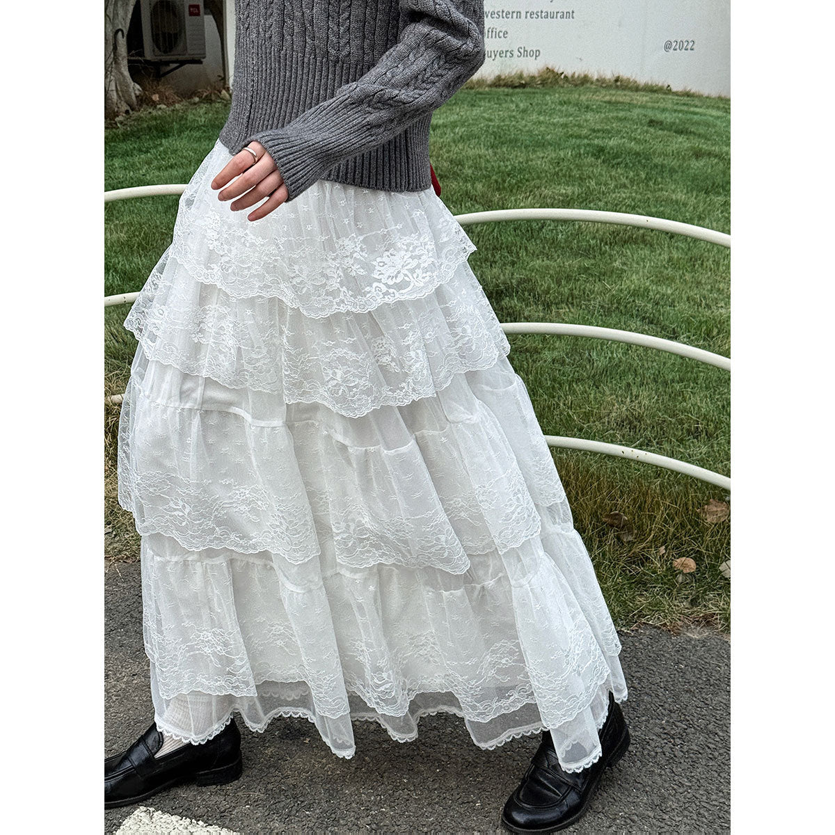 WezelBezel A-line Skirt - Lace Patchwork