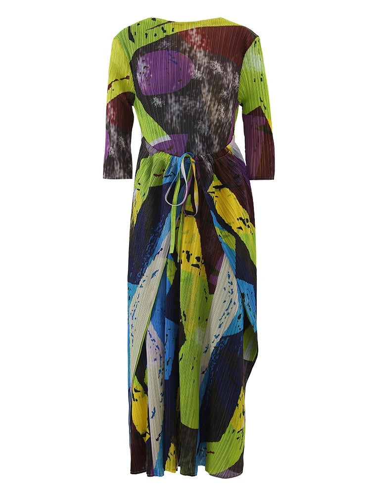 WezelBezel Printed Long Skirt - Slimming Design