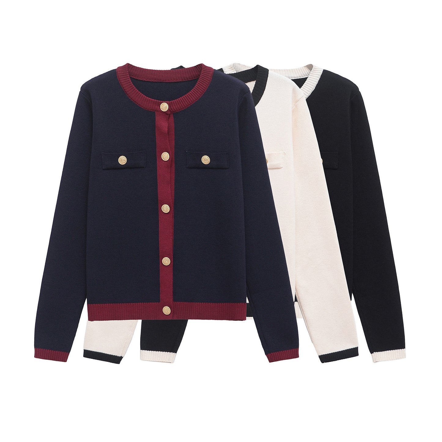 WezelBezel Knitted Jacket - Breasted Style