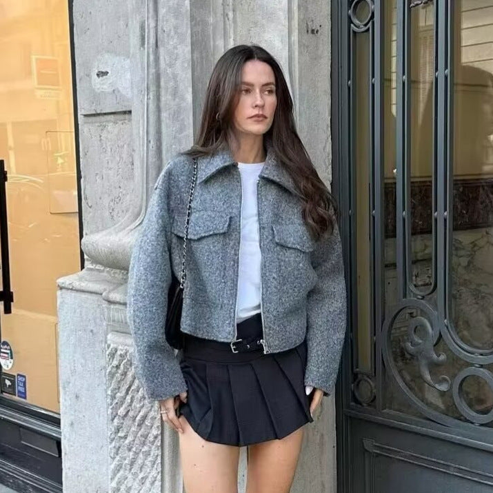 WezelBezel Woolen Jacket - Short Style