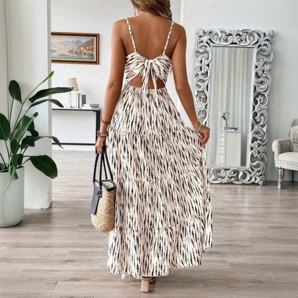WezelBezel Irregular Stripe Dress - Long Skirt
