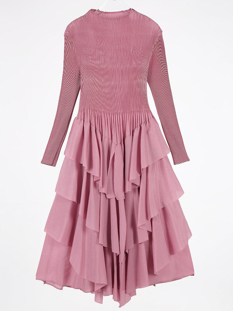 WezelBezel Ruffled Pullover Knit Dress