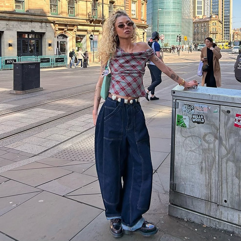 WezelBezel Retro Plaid Slim Tee