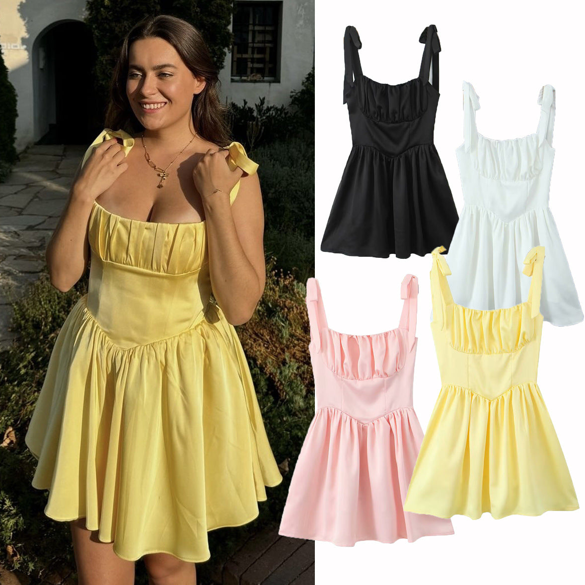 WezelBezel Slim Suspender Rib Dress