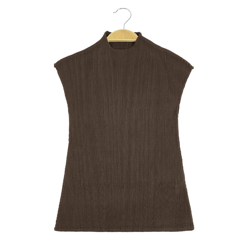 WezelBezel Sleeveless Vest - Half Turtleneck