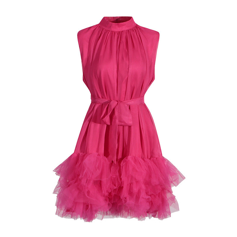 WezelBezel Mesh Patchwork Mini Dress – Stylish & Chic