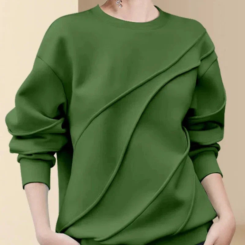 WezelBezel Oversized Green Hoodie – Casual and Elegant Autumn Style