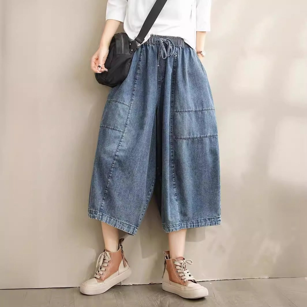 WezelBezel Artistic Spliced Straight Jeans – Unique & Trendy