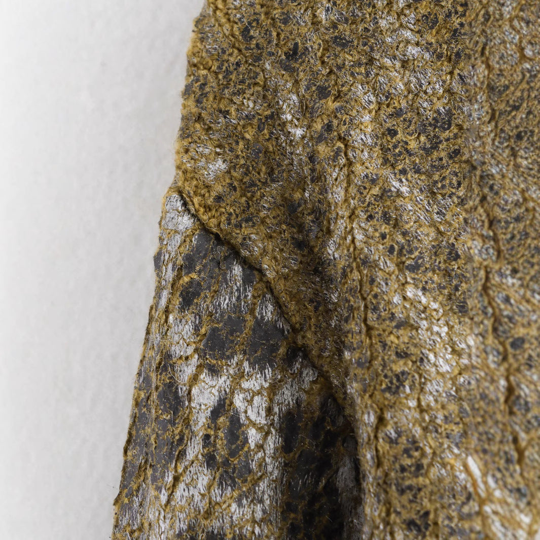 WezelBezel Animal Print Sweater – Metallic Accent Knit