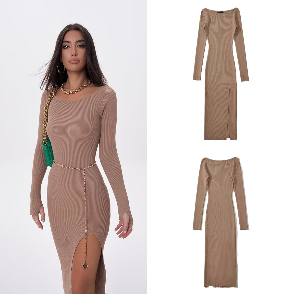 WezelBezel Slit Cut Jumpsuit - Long Skirt