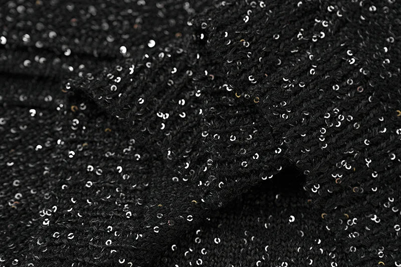 WezelBezel Sequin Cinched Waist Dress