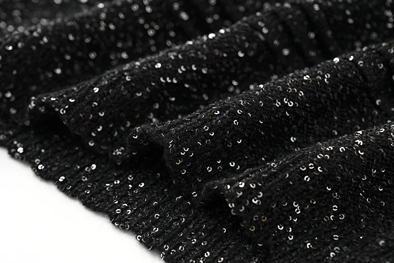 WezelBezel Sequin Cinched Waist Dress