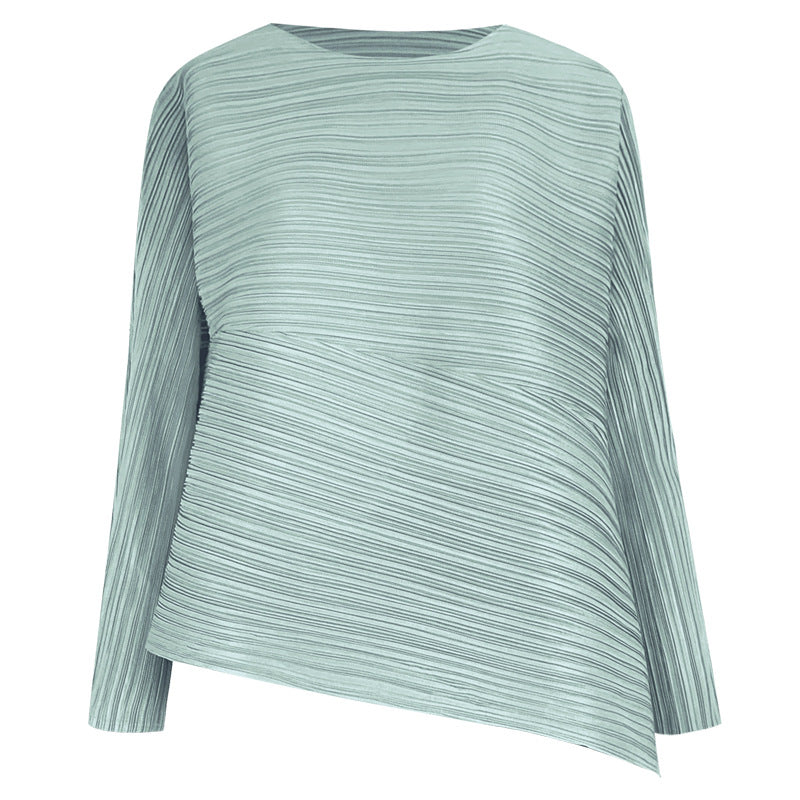 WezelBezel Pleated Top - Long Sleeve Style