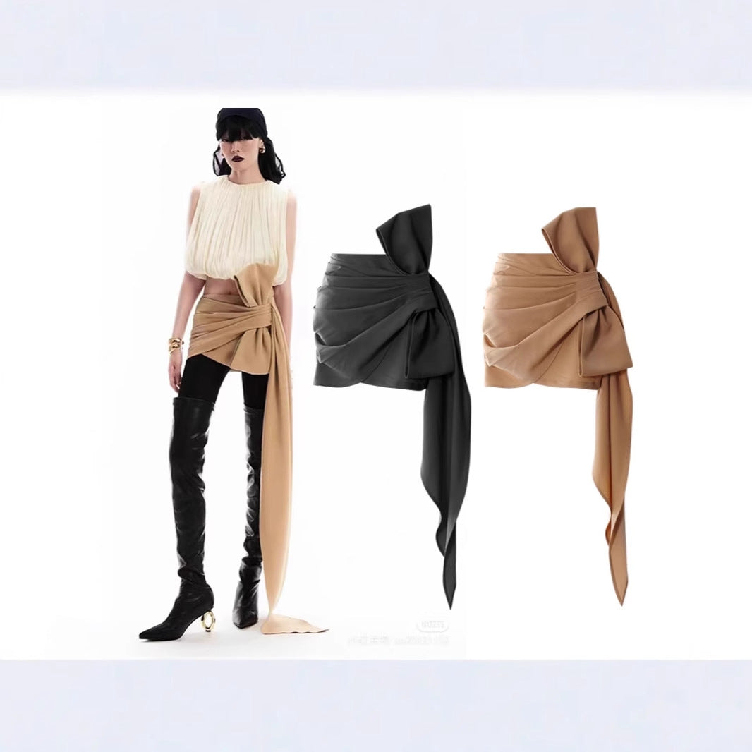WezelBezel Bowknot Bodycon Mini Skirt