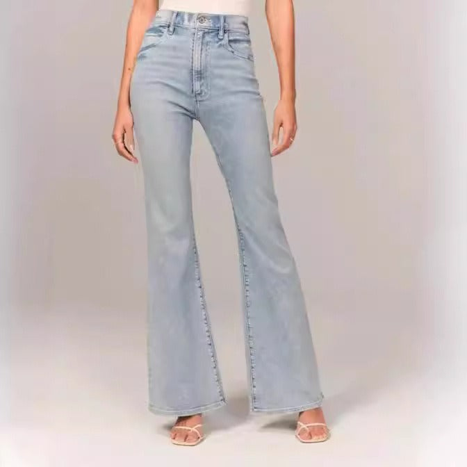 WezelBezel Light Wash Flared Jeans
