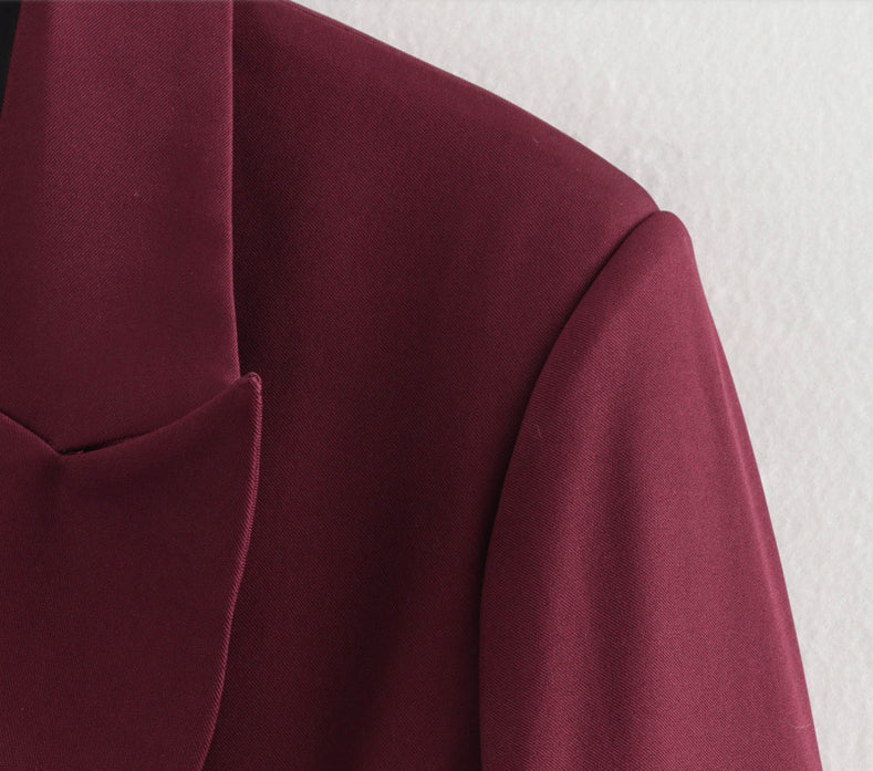 WezelBezel Double-Breasted Suit Jacket – Short Lapel Casual Fit