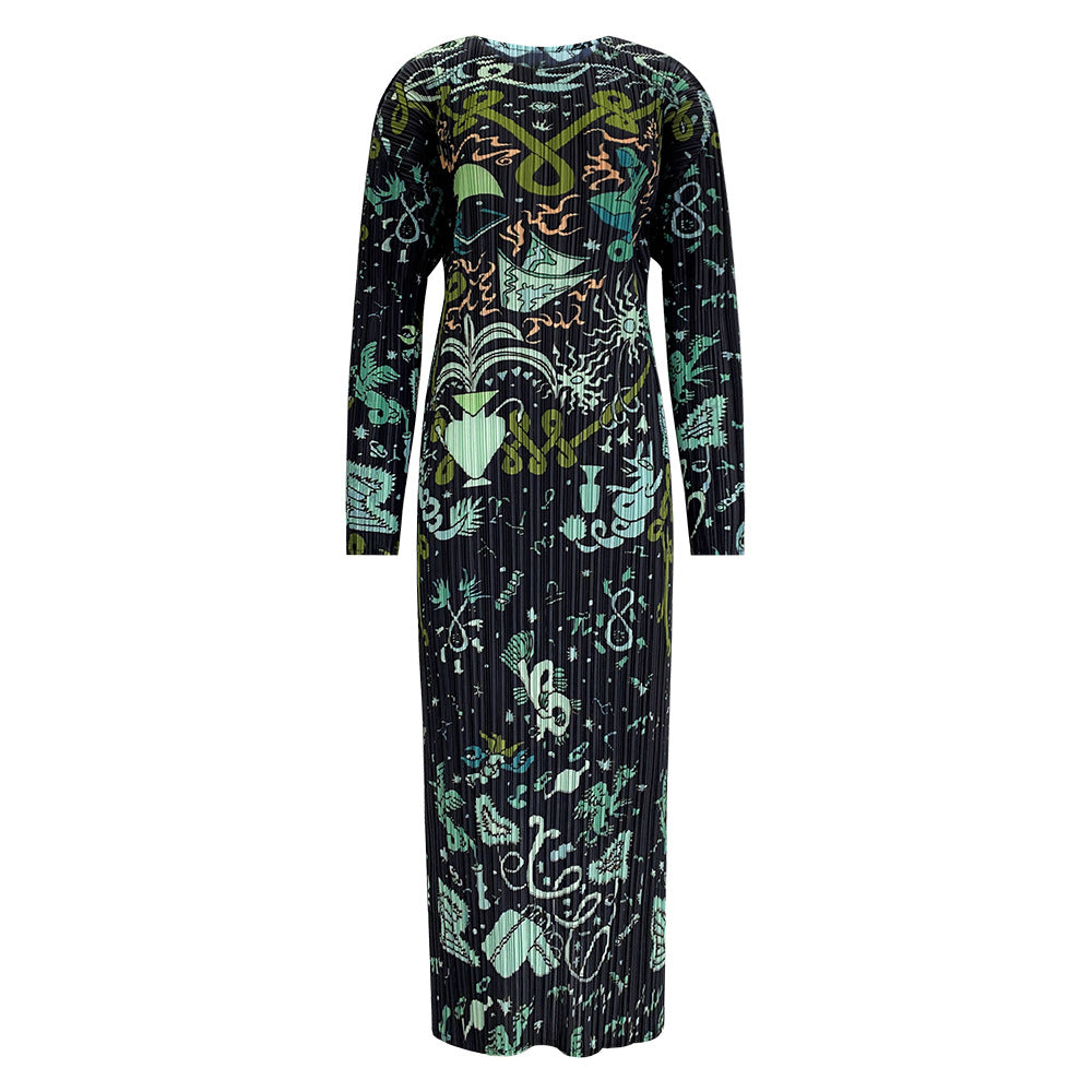 WezelBezel Printed Long Sleeve Maxi