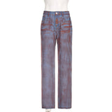 WezelBezel Spray-Painted Straight-Leg Jeans – Edgy Fashion for the Season