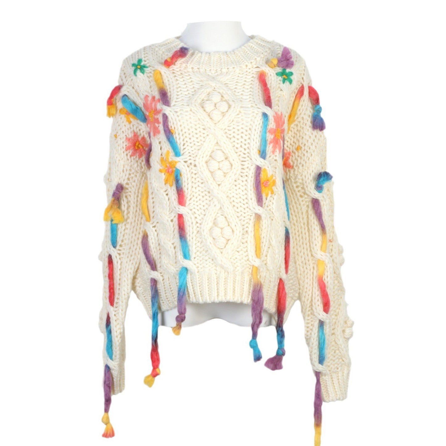 WezelBezel Handmade Thick-Knit Retro Sweater