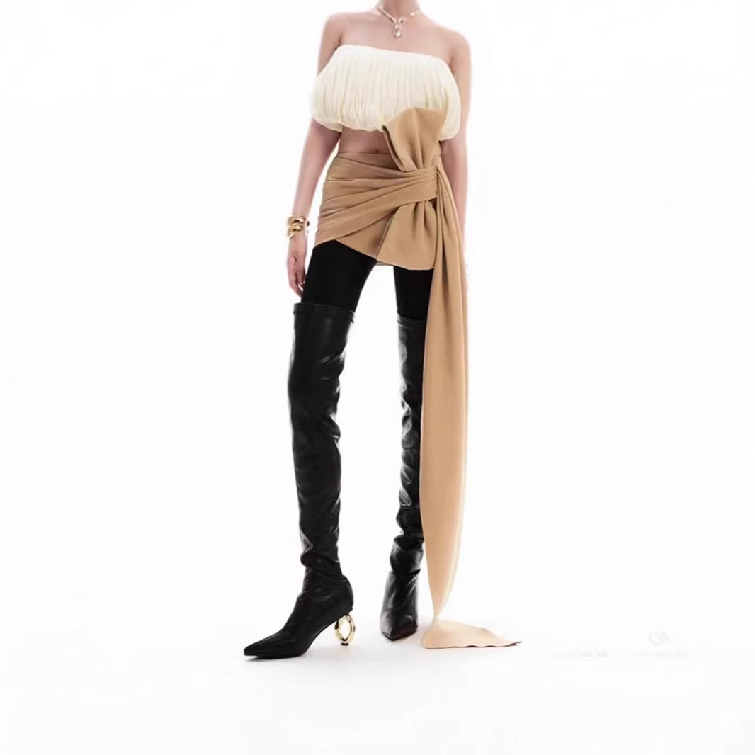WezelBezel Bowknot Bodycon Mini Skirt