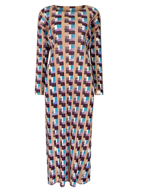 WezelBezel Bird Print Long-Sleeve Dress