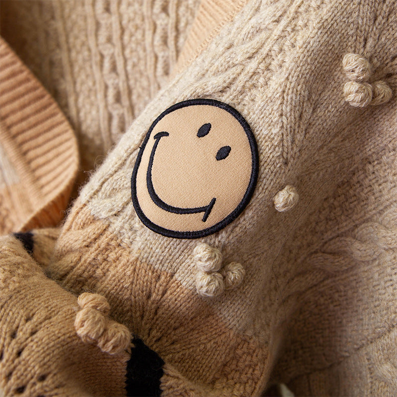 WezelBezel Color-Block Lazy Knit Cardigan