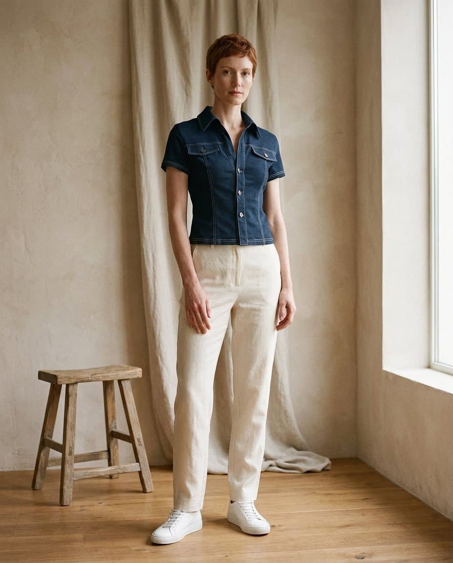 Slim V-Neck Tee, styled — WezelBezel