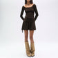 WezelBezel Hip Hugging Dress - Ruffled Style