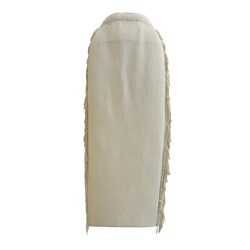 WezelBezel Hip Hugging Skirt - Simple Pleated Style