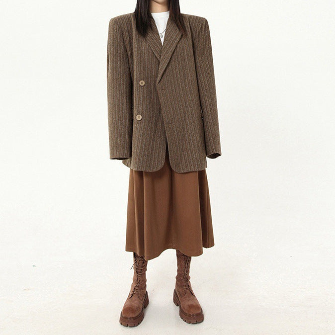 WezelBezel Loose Suit Jacket - Textured Style