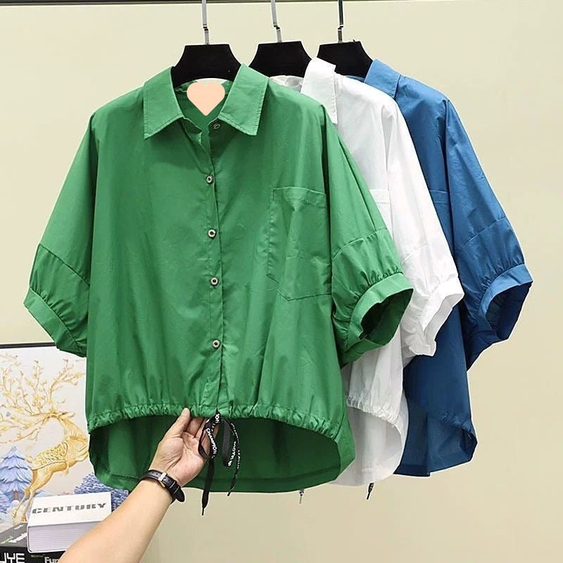 WezelBezel Loose Casual Top - Drawstring Design