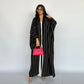 WezelBezel Zebra Print Abaya - Cardigan Style