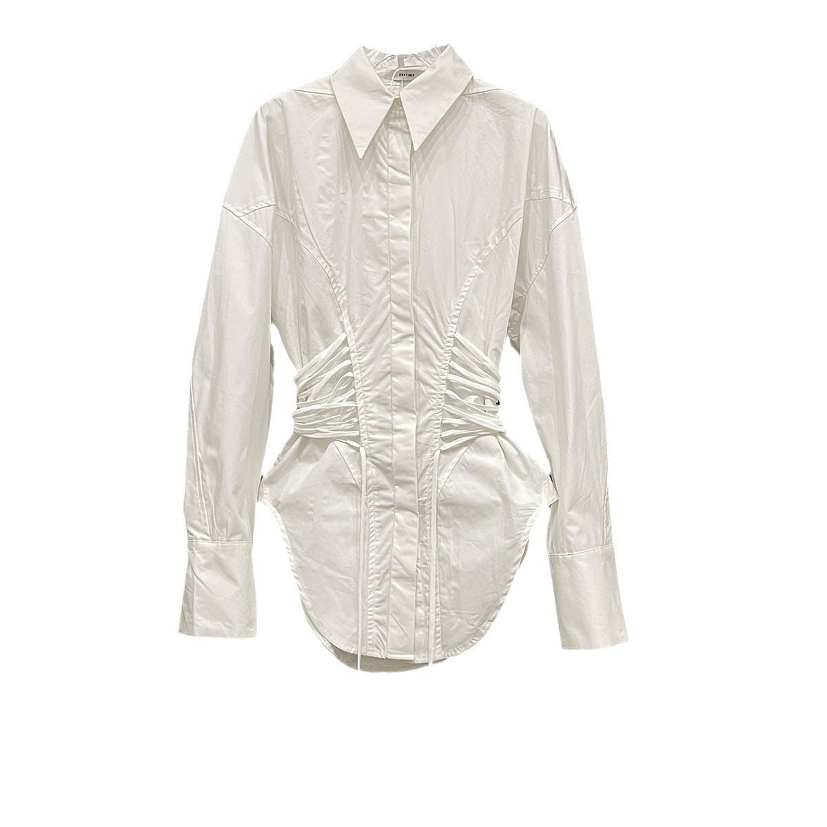 WezelBezel Draped Lace-Up Long Top