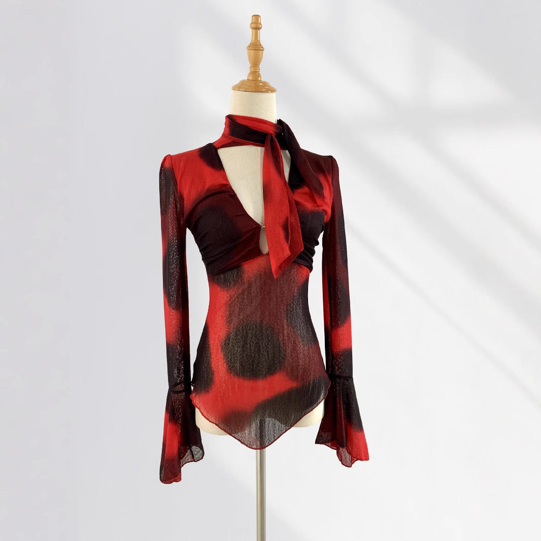 WezelBezel Tied Trumpet Sleeve Tee