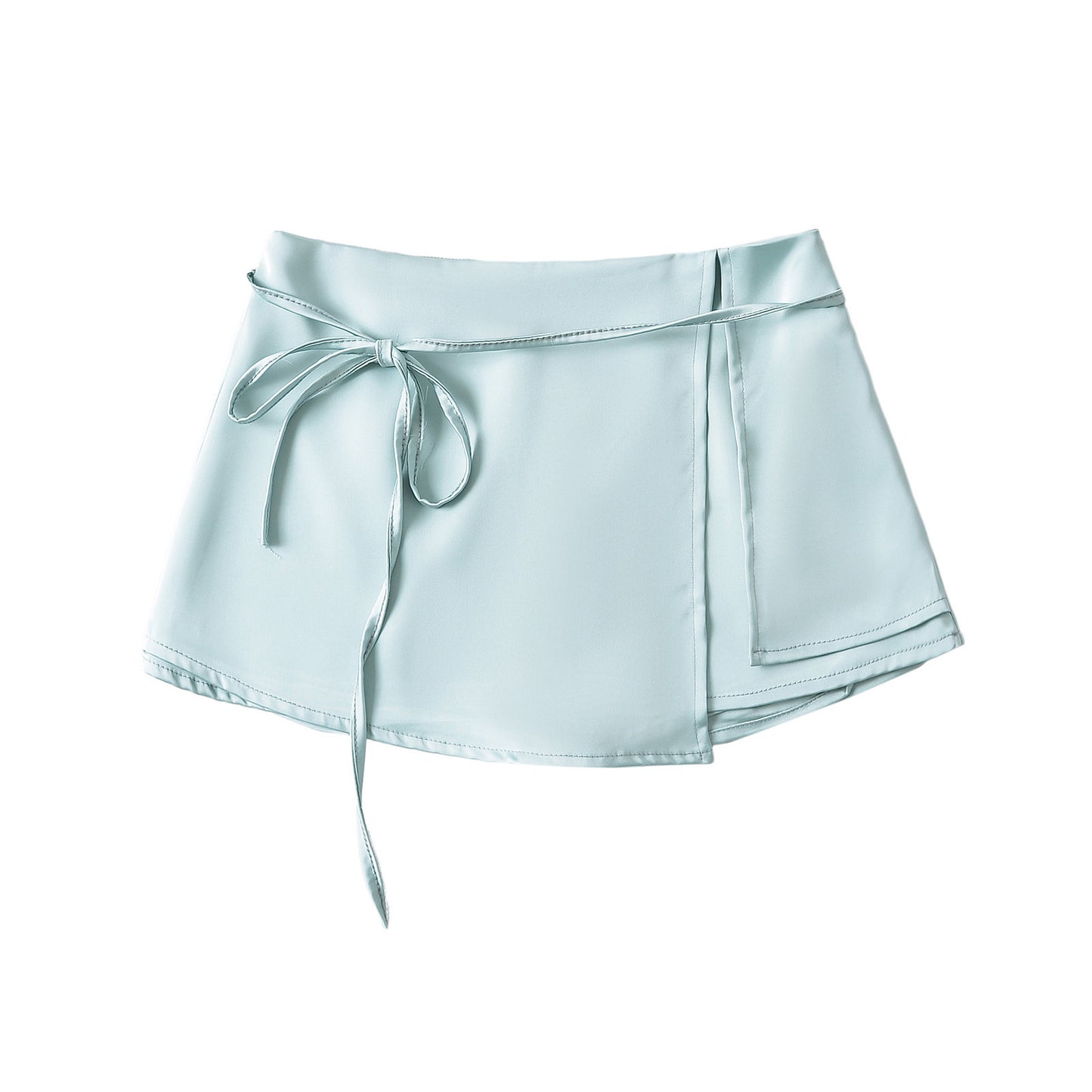 WezelBezel Satin Minimalist Slip Skirt