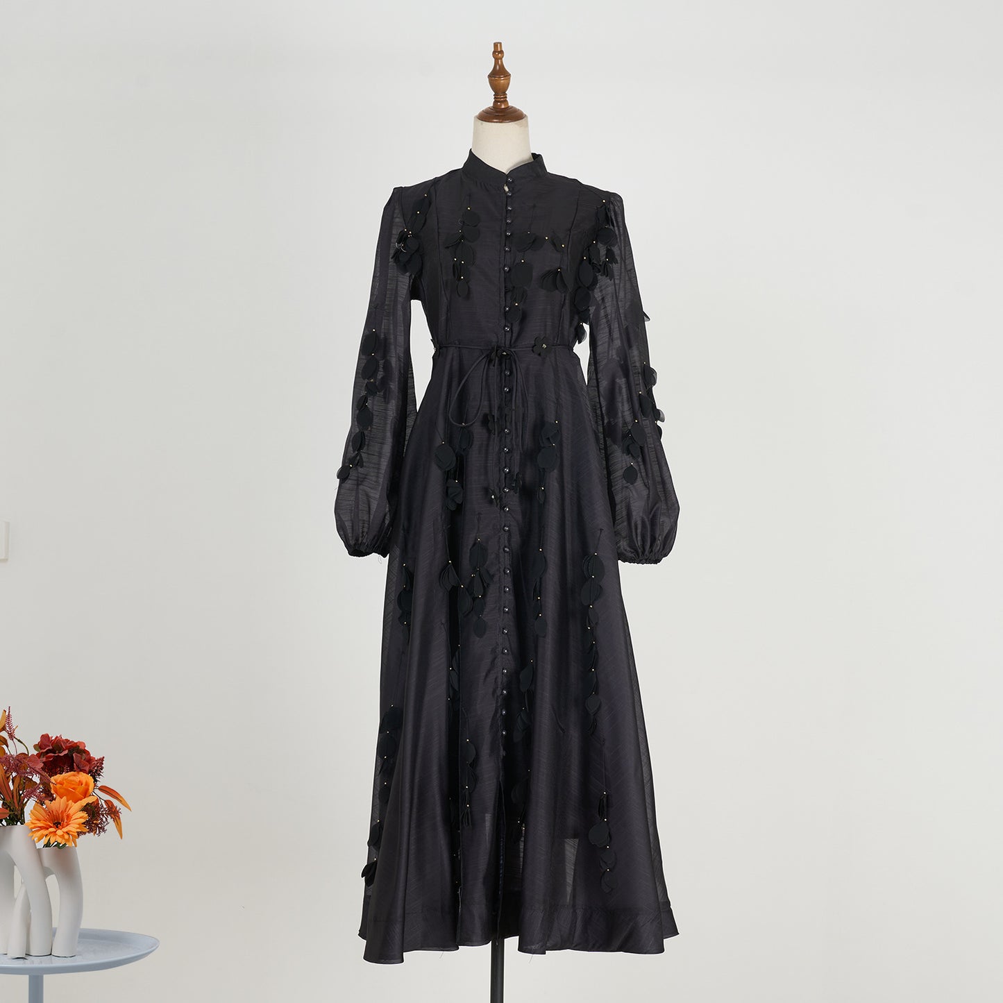 WezelBezel Petal Sleeve Lantern Dress