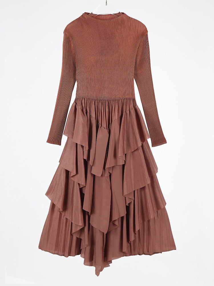 WezelBezel Ruffled Pullover Knit Dress