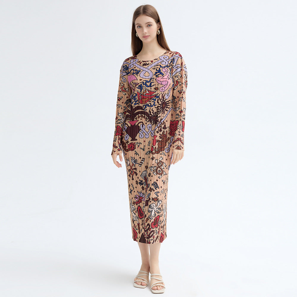 WezelBezel Printed Long Sleeve Maxi