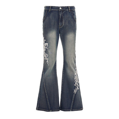WezelBezel Embroidered High Waist Jeans