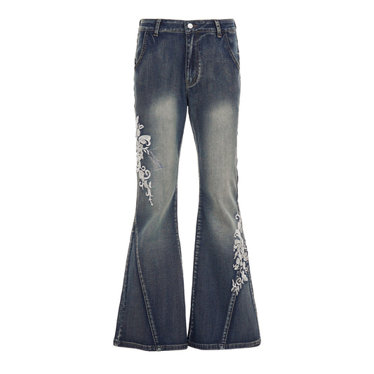 WezelBezel Embroidered High Waist Jeans