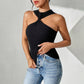 WezelBezel Twist Strapless Knit Top
