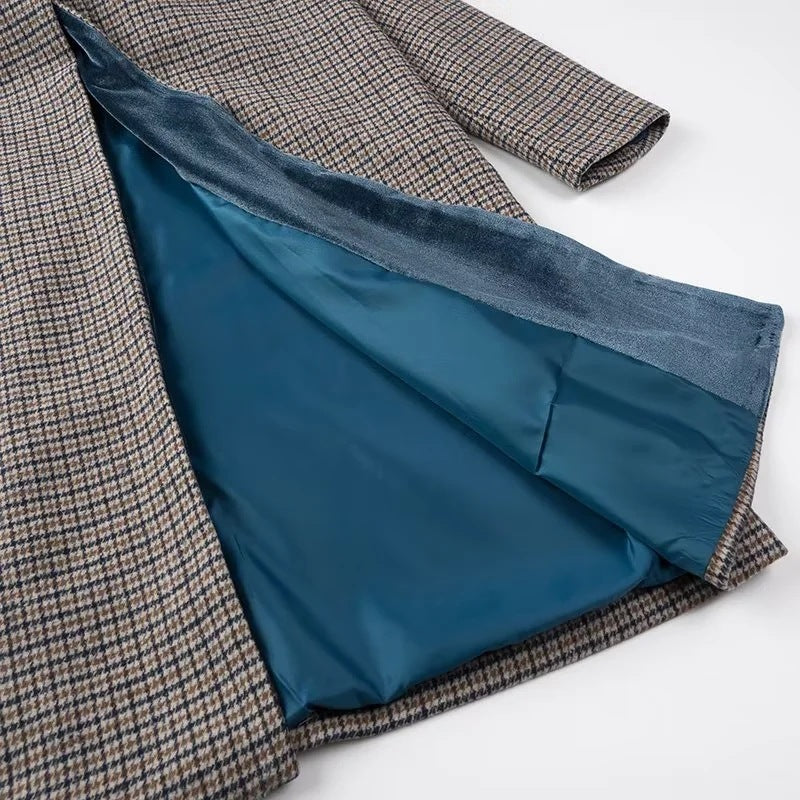 WezelBezel Plaid Windbreaker - Large Lapel Style