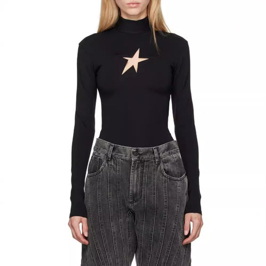 WezelBezel Slim Fit Pentagram Top – Unique & Edgy